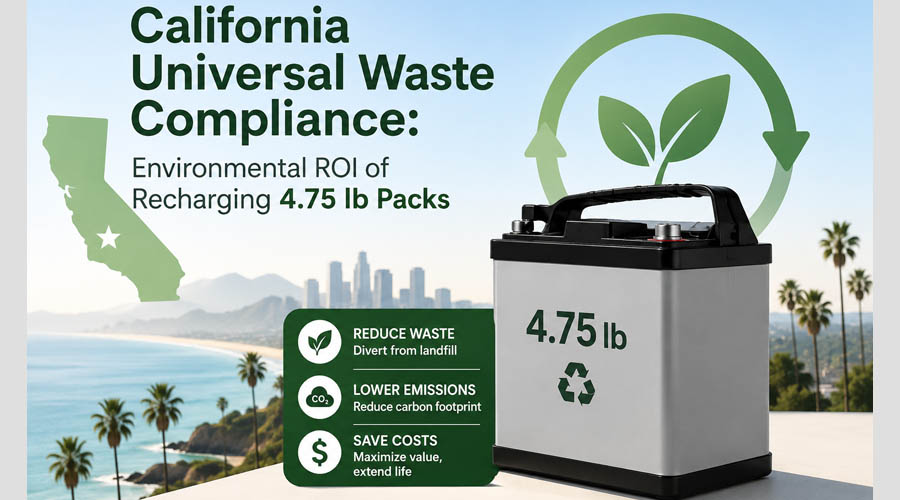 california universal waste compliance environmental roi of recharging 4.75 lb packs